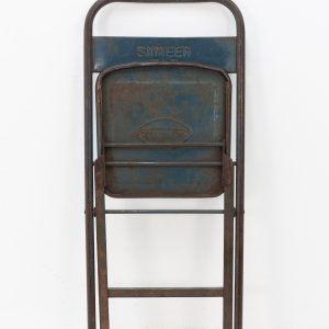 Industrial metal folding chair