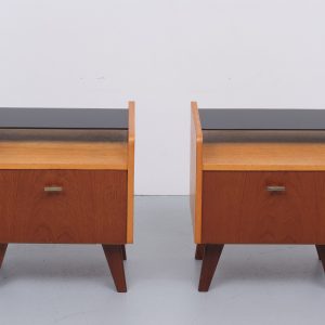 Two Teak nightstands Dutch 1960s