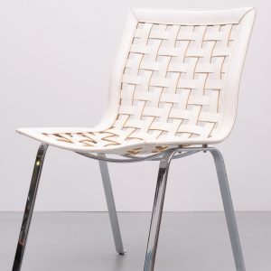 Fasem leather Net chair Giancarlo Vegni  1980s