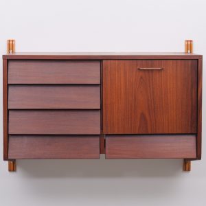 Teak Hanging wall cabinet Holland 1960s