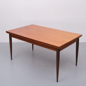 Large extendable Teak dining table Scandinavian 1960s