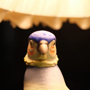 Porcelain pheasant table lamp germany 1930s
