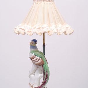 Porcelain pheasant table lamp germany 1930s