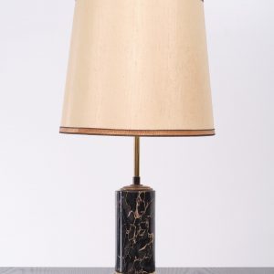 Black Belgian Marble table lamp  1960s Holland