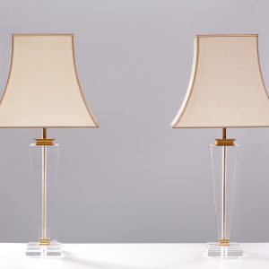 Hollywood Regency Lucite table lamps  1970s France
