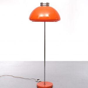 Space Ace Orange shade Floor lamp 1970s Italy