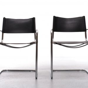 B34 Cantilever Chairs, Marcel Breuer Design, Bauhaus Chairs, Italy 80