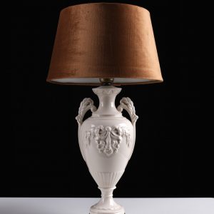 Wedgwood Embossed cremeware table lamps  1970s England