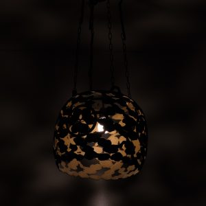 Bronze pierced  chandelier  Japan 1950s