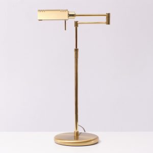Adjustable Holtkotter Brass  table lamp Germany 1980s