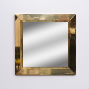 Brass mirror Attributed to Willy Rizzo 1970 Italy