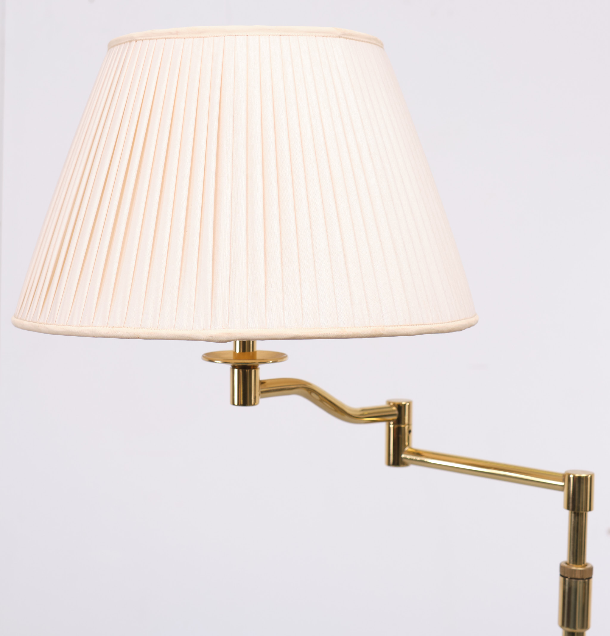 Brass swing arm floor lamp  1970s Germany